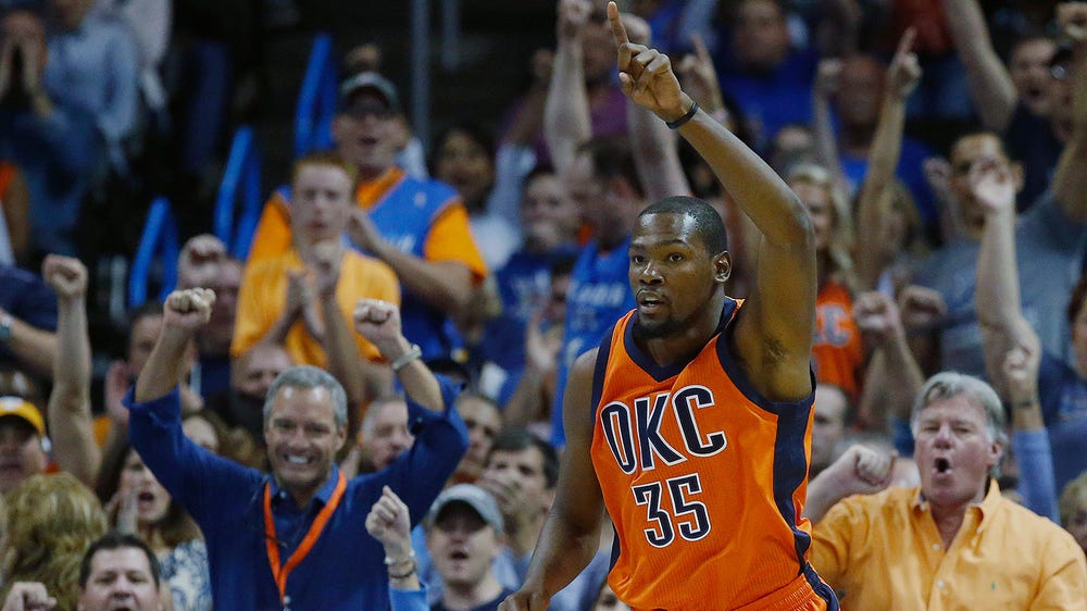 Watch Kevin Durant viciously dunk all over Kosta Koufos