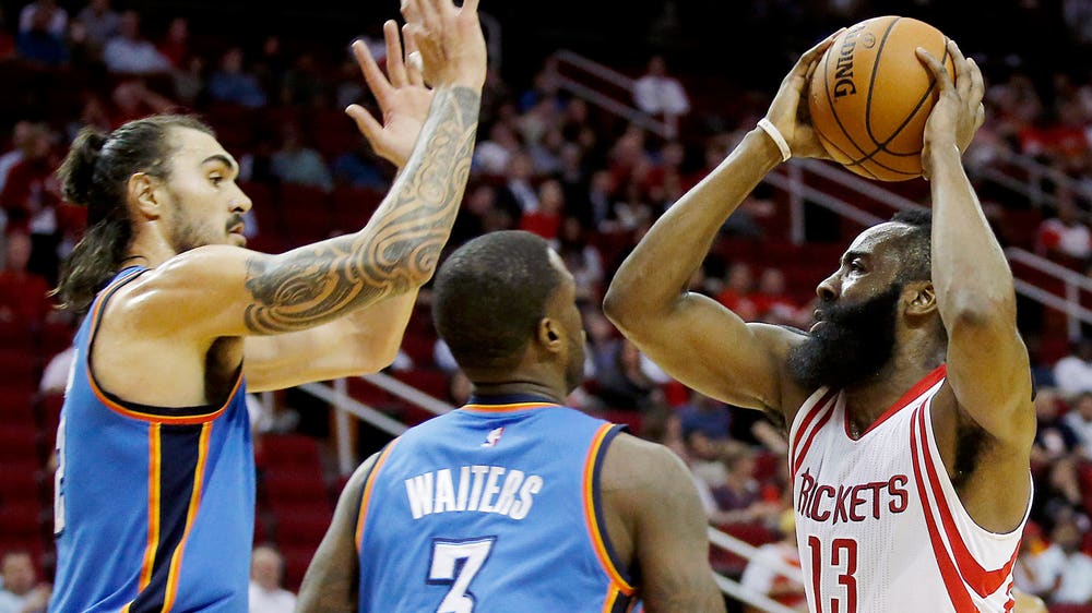 Harden breaks out of slump, Rockets top OKC for first win