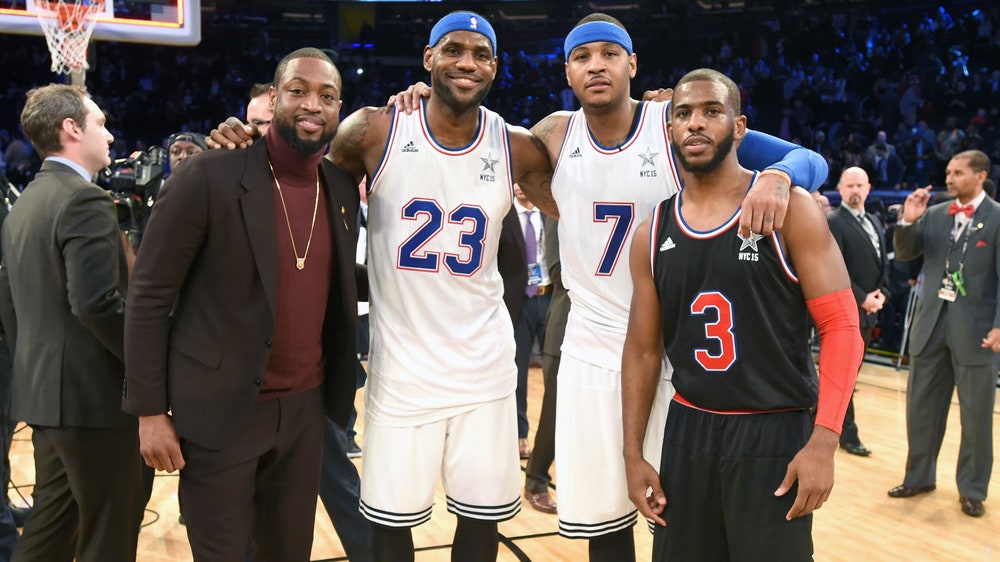 Melo promises 'no banana boats' next time he hangs with LeBron and CP3