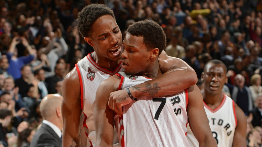 DeMar DeRozan and Kyle Lowry's kids copy their dads in adorable photo