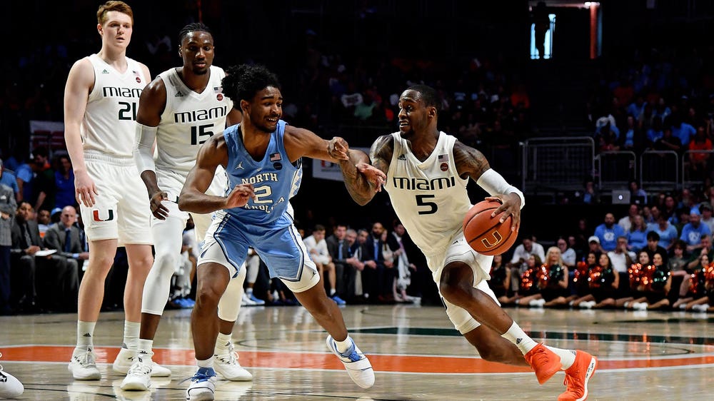 No. 13 North Carolina pulls away late to top Miami 85-76