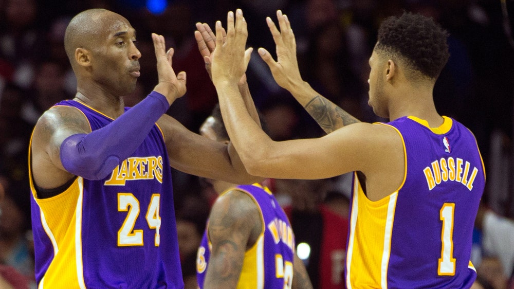 Watch Kobe Bryant hit D'Angelo Russell with the no-look pass for the layup
