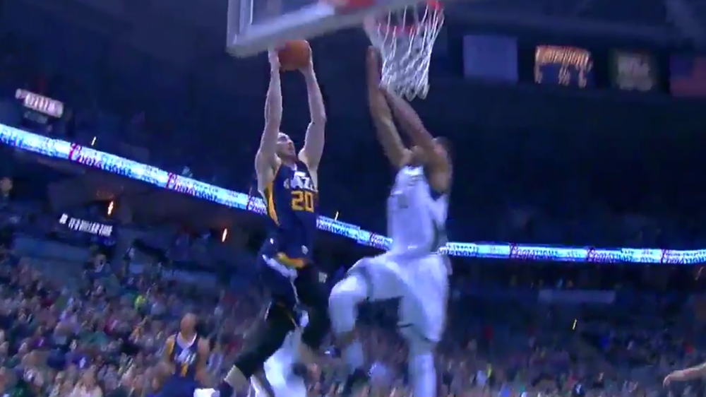Gordon Hayward throws down not one, but two poster dunks on the Milwaukee Bucks