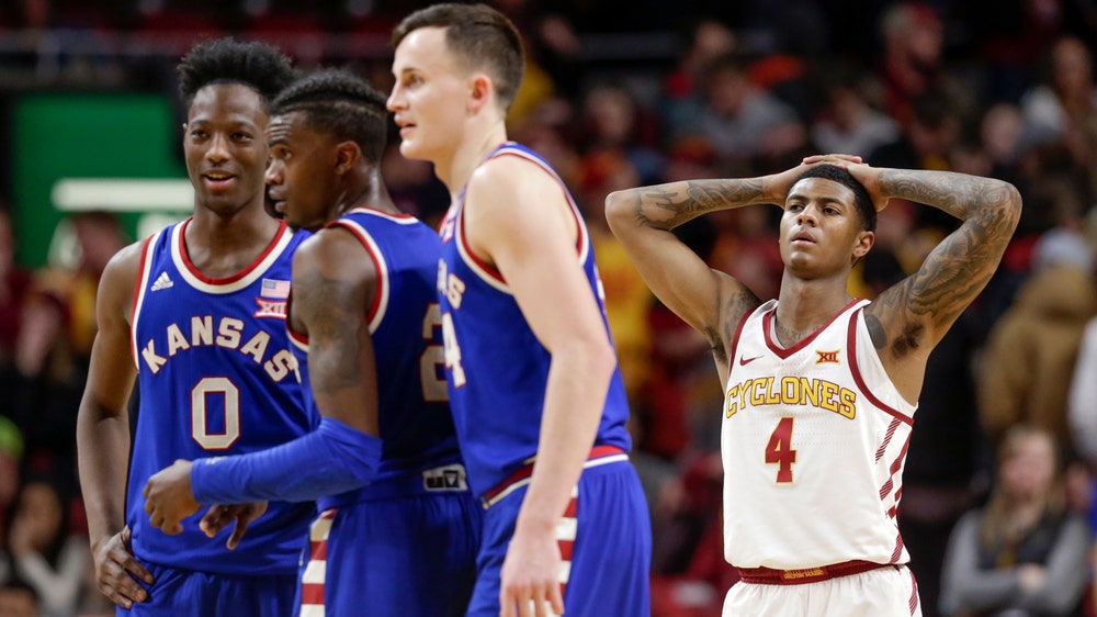 No. 13 Jayhawks hold off pesky Cyclones in 83-77 win