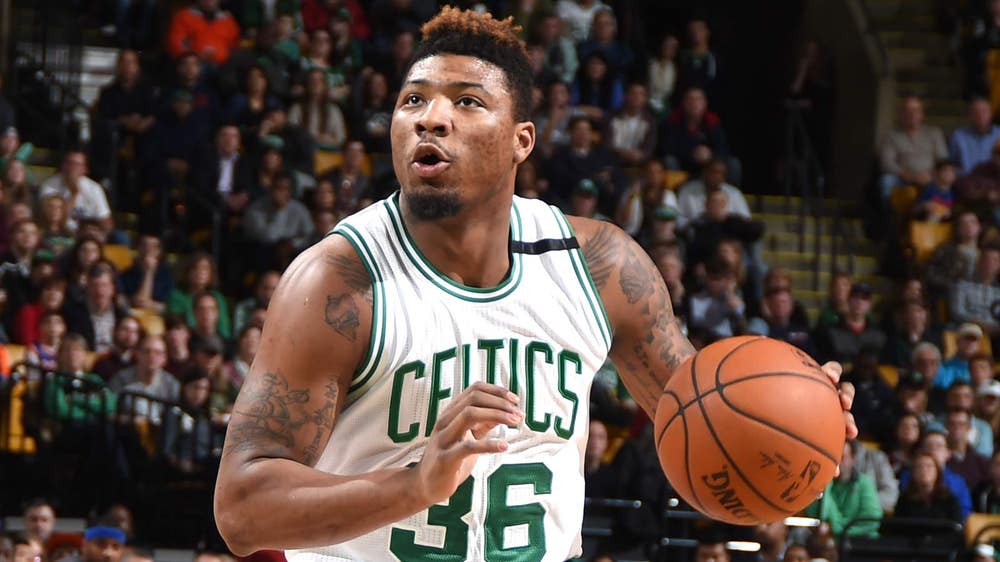 Celtics' Smart makes acrobatic rebound of the year