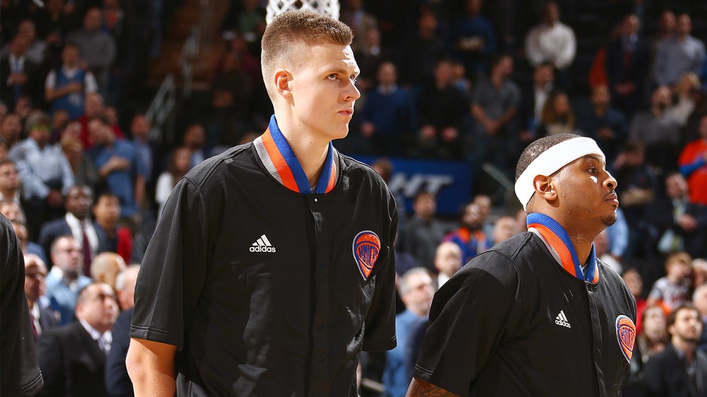 Carmelo Anthony wants to 'help' Kristaps Porzingis with his tech fine