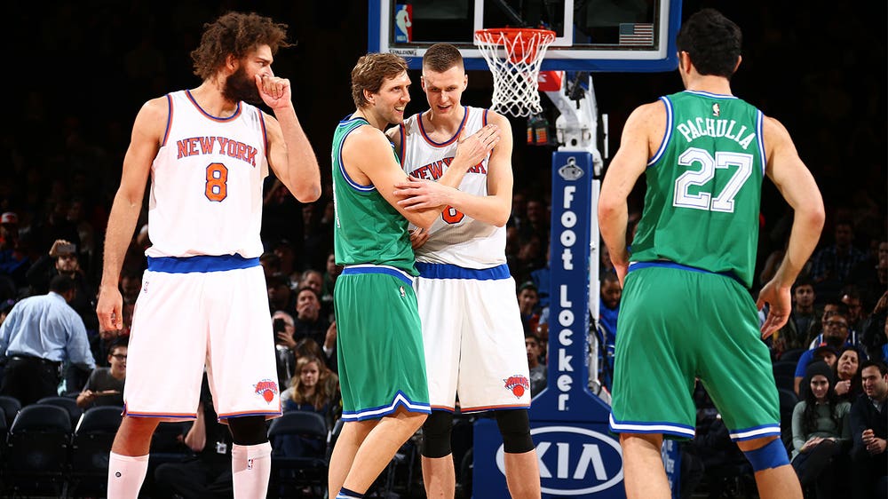 Kristaps Porzingis is tweeting about Dirk Nowitzki now