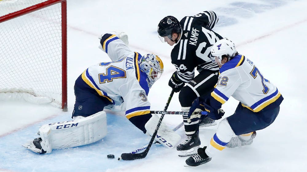 Allen makes 38 saves as Blues shut out Blackhawks 4-0