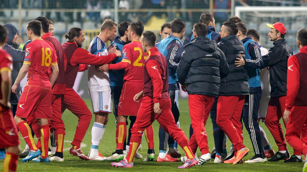 Russia given 3-0 win over Montenegro in abandoned Euro 2016 qualifier