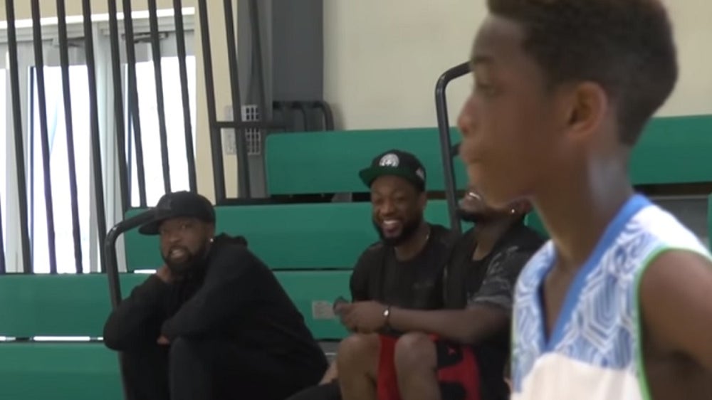 Dwyane Wade's 14-year-old son Zaire might be a better 3-point shooter than his dad