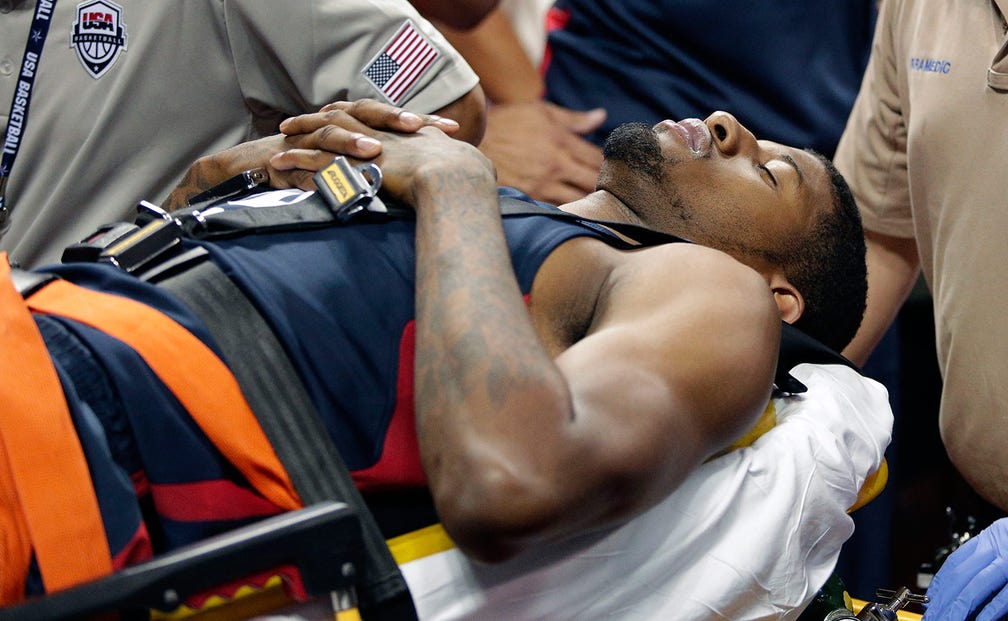 Paul George suffers gruesome leg injury (think Kevin Ware ...