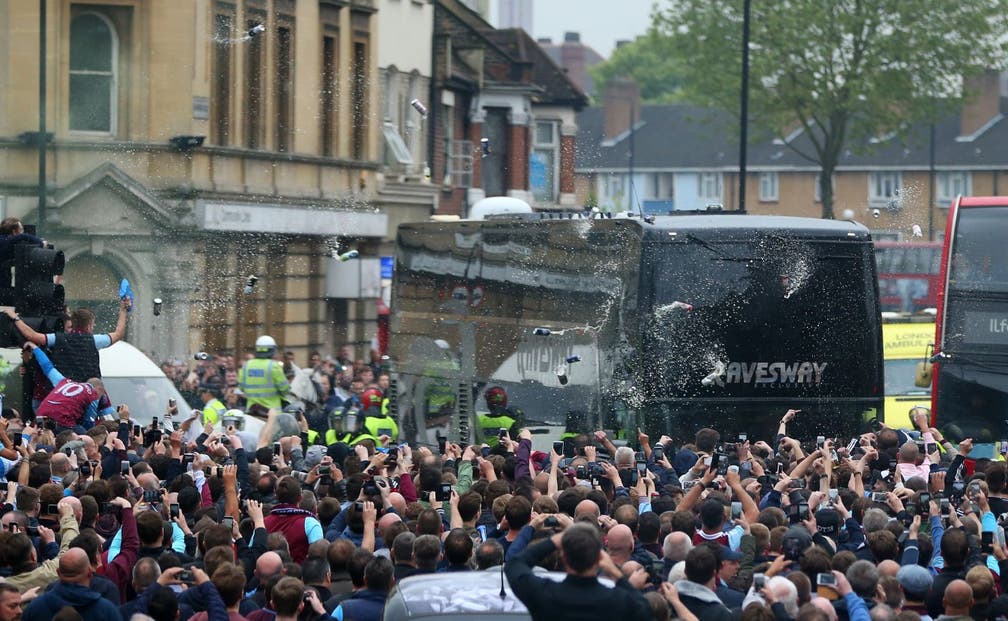 West Ham to ban fans responsible for attack on United bus ...