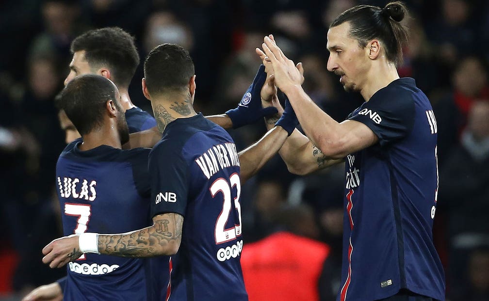 Zlatan Ibrahimovic Scores Double As Psg Rout Reims Fox Sports