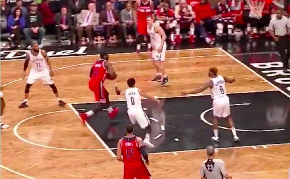 Watch Four Nets Fail To Stop Ball And Give Up An Embarrassing Dunk
