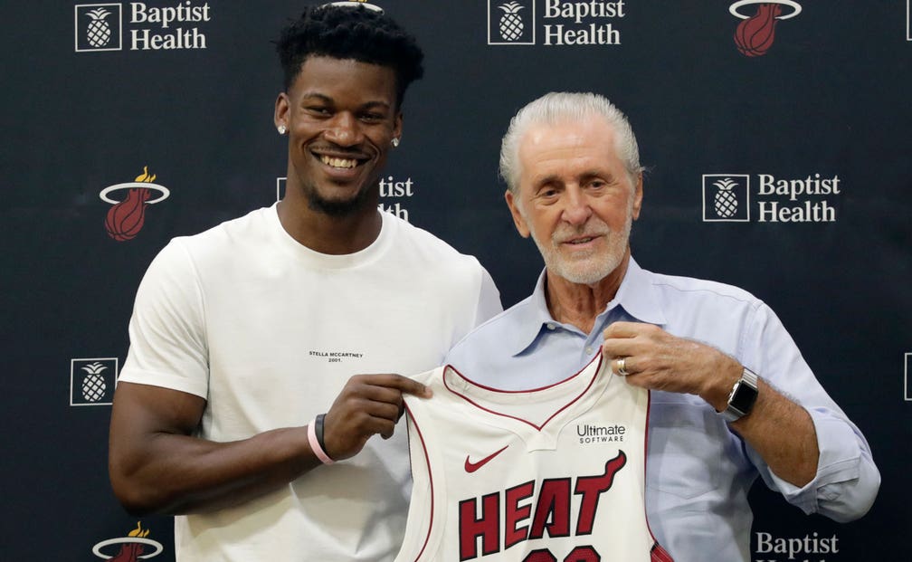 One Time Adversary Jimmy Butler Now Thrilled To Don Heat Uniform Fox Sports