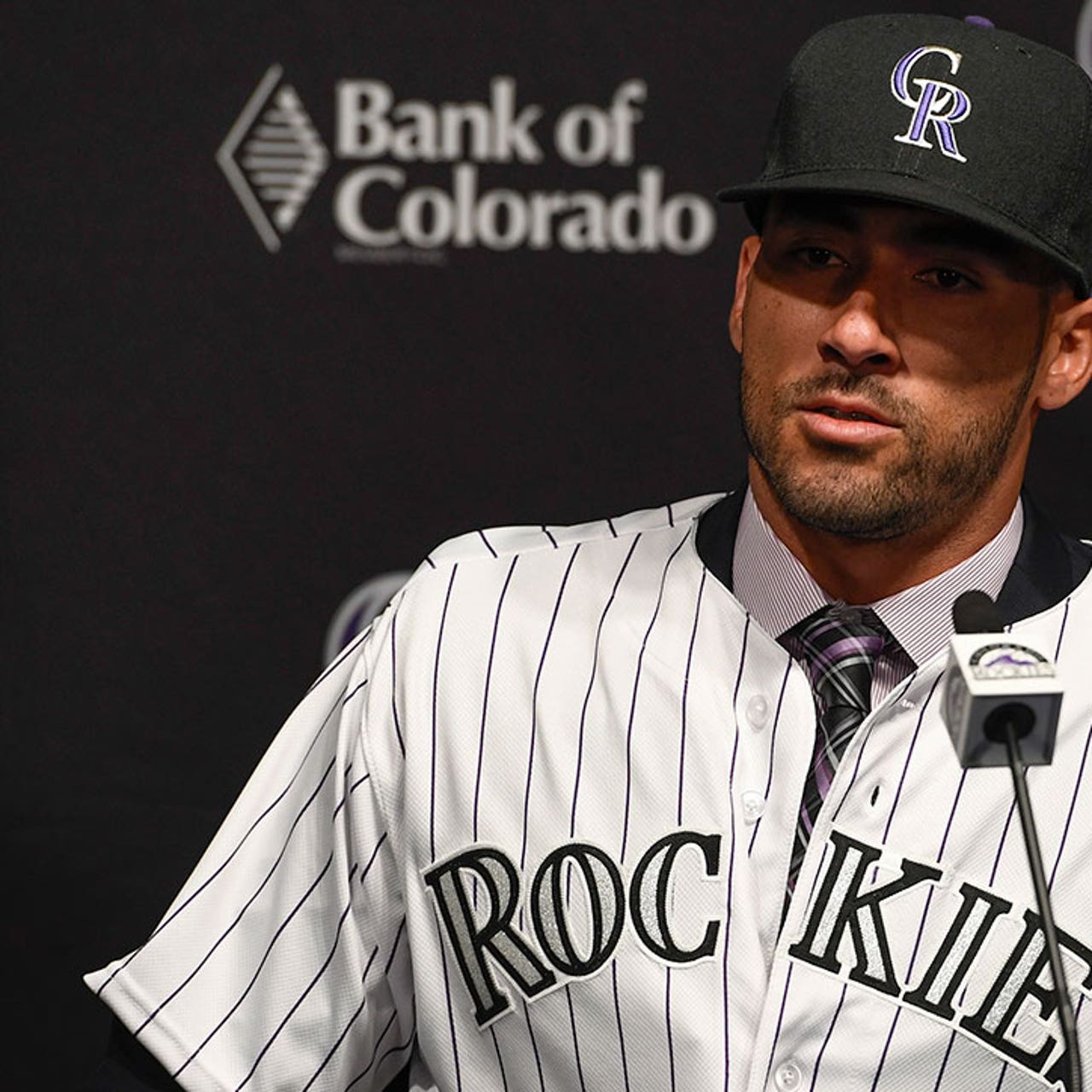 Next stop on Ian Desmond's journey is first base for the Rockies