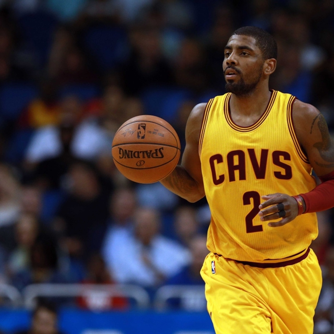Cleveland Cavaliers' Kyrie Irving makes his way down the court