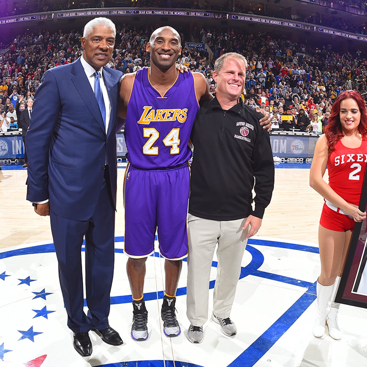 76ers honor Kobe Bryant with framed jersey spectacular video FOX Sports