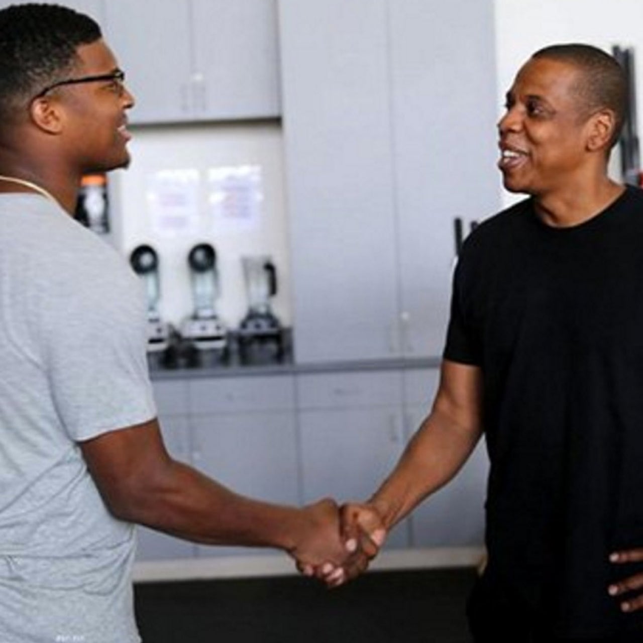 Jay-Z, A-Rod, & John Legend at Knicks Game