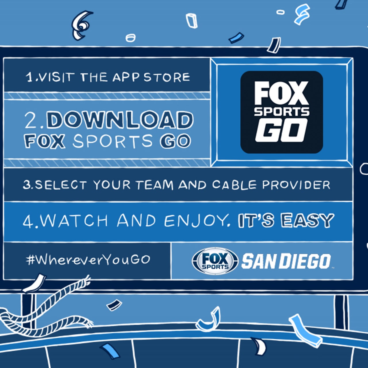 Watch LIVE Padres games at home or on the go with FOX Sports GO FOX Sports