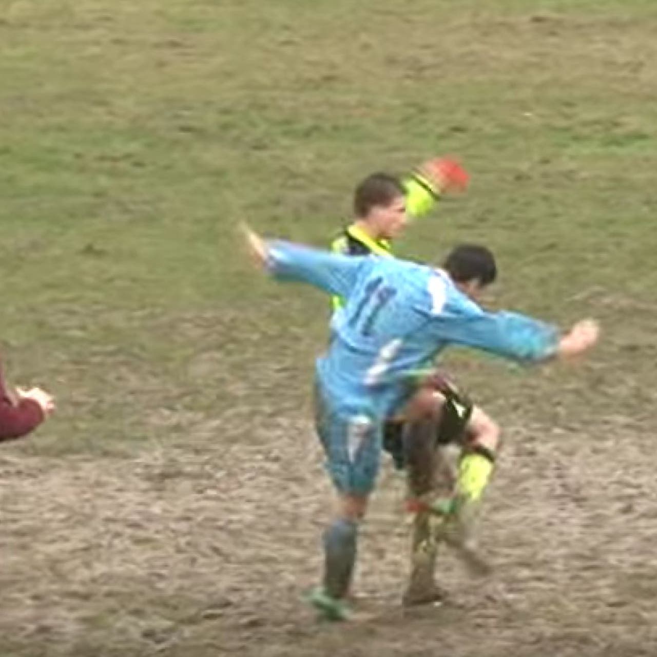 Italian referee kicked by sent-off player in lower league match, The  Independent