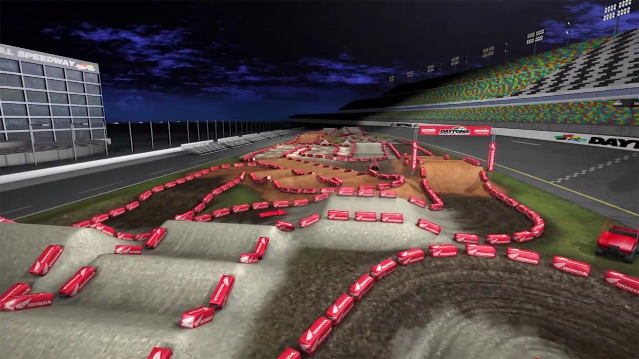 Here's the track layout for the Daytona Supercross FOX Sports