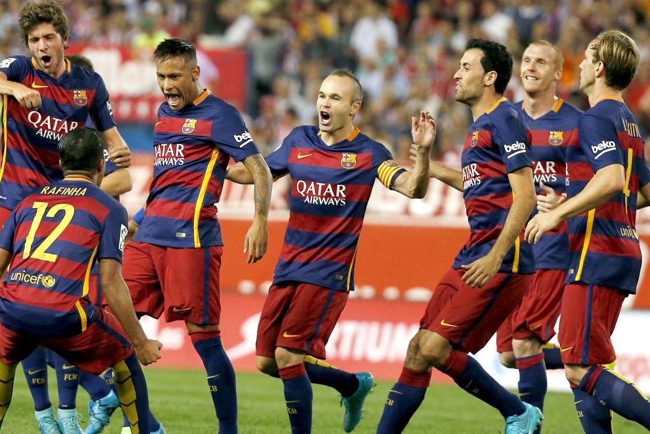 Messi Neymar Lead Barcelona Past Atletico To La Liga Summit Fox Sports