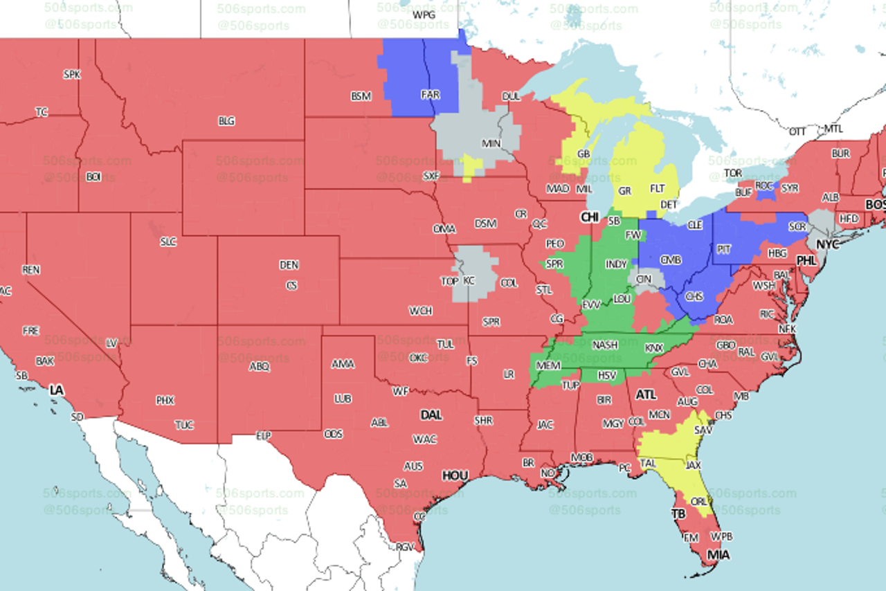 NFL TV Schedule and Broadcast Map Week 11 FOX Sports