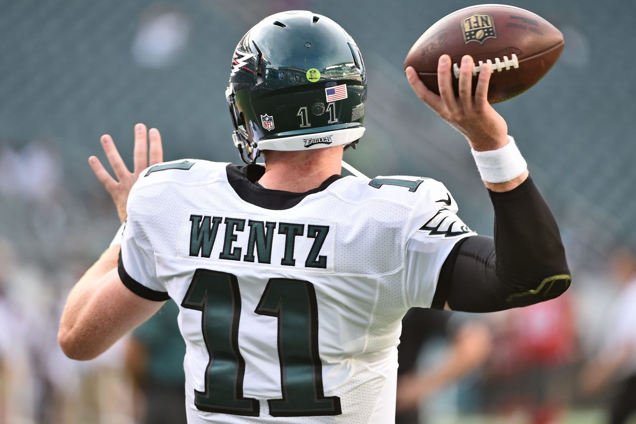 carson wentz stats by game