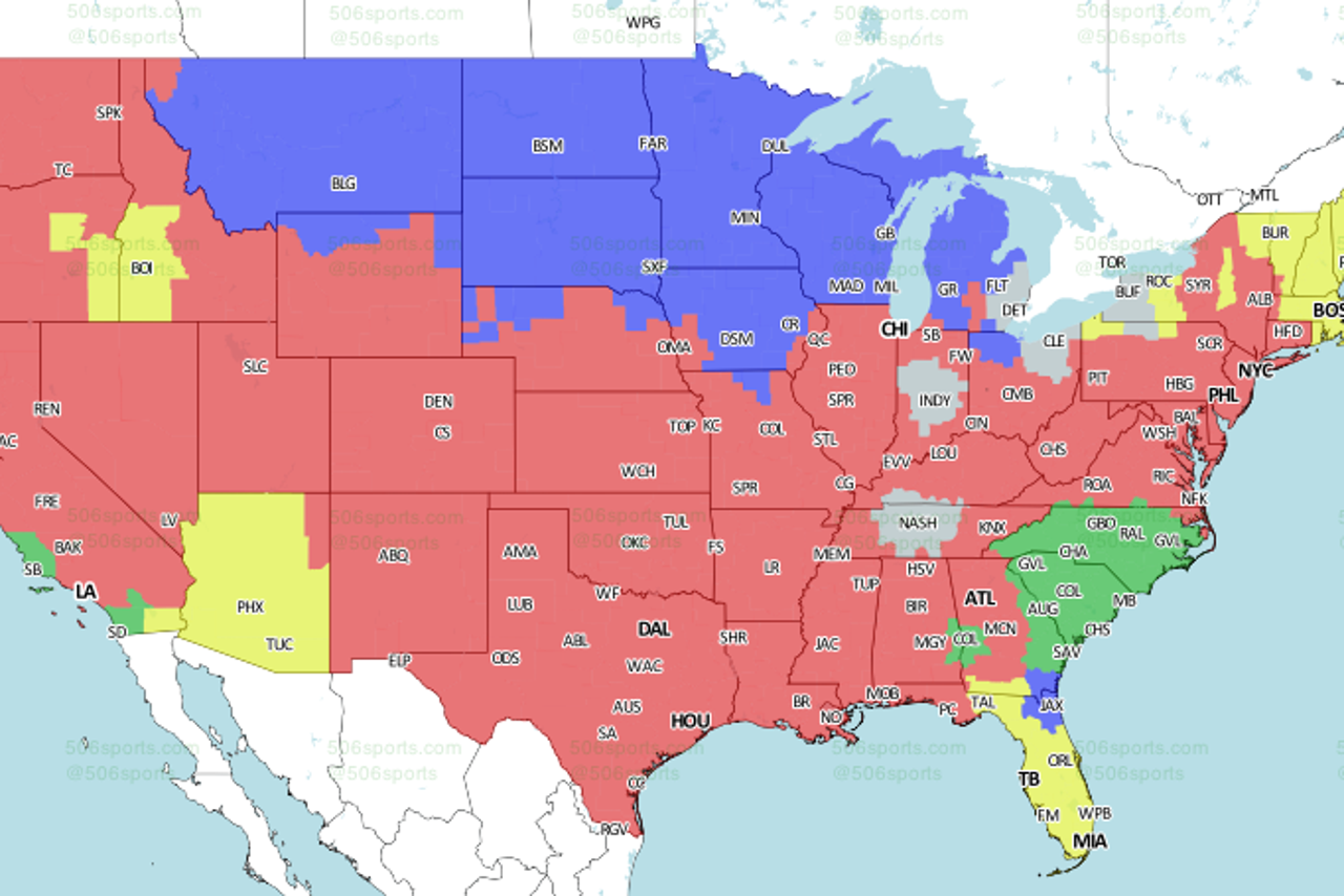 NFL Week 14 TV Schedule and Broadcast Maps FOX Sports