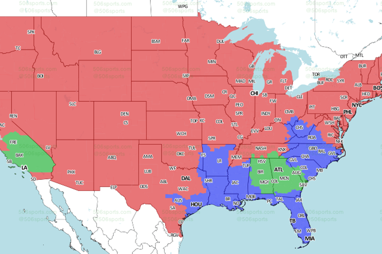 NFL Week 14 TV Schedule and Broadcast Maps FOX Sports