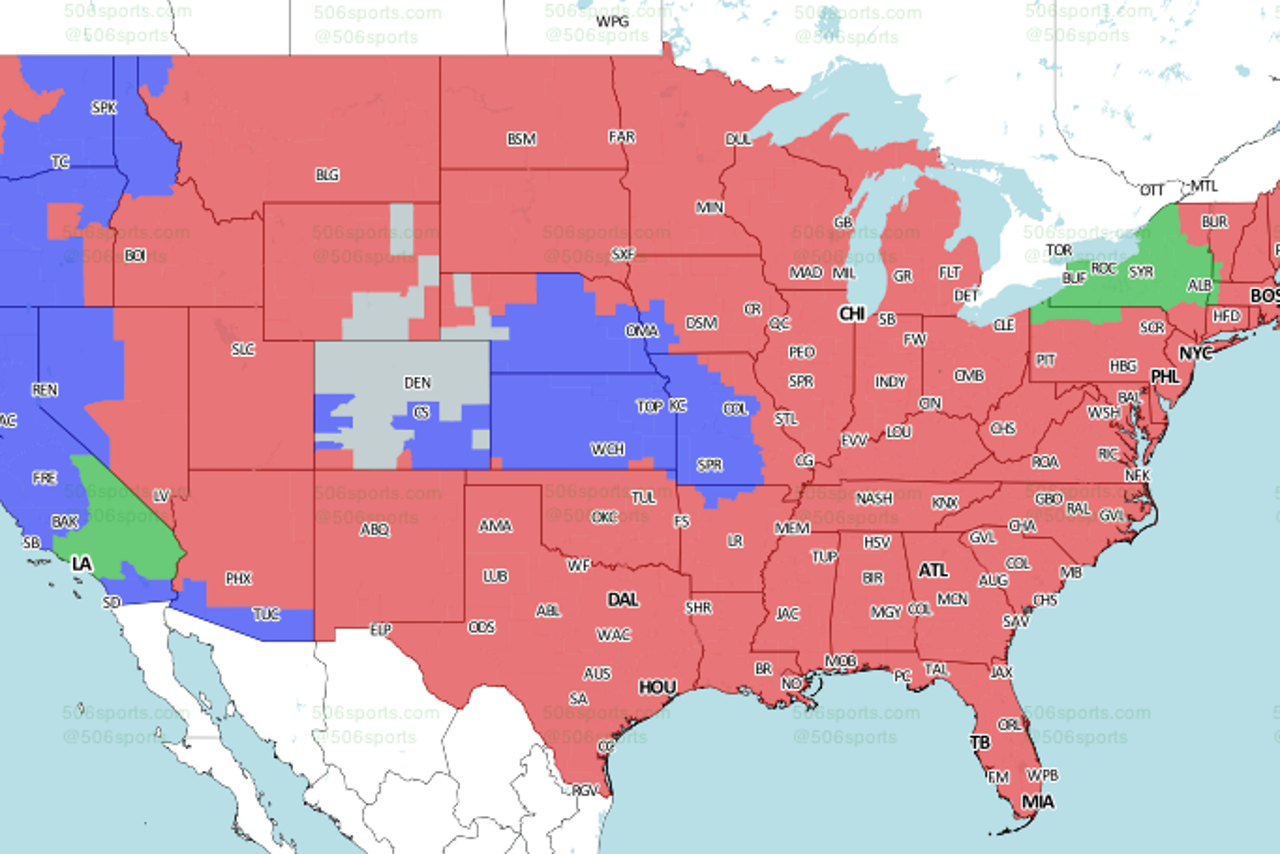 NFL TV Schedule and Broadcast Map Week 5 FOX Sports