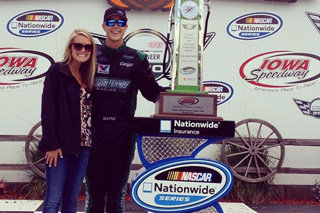 Newlywed Trevor Bayne Wins Nationwide Race At Iowa Speedway Fox Sports