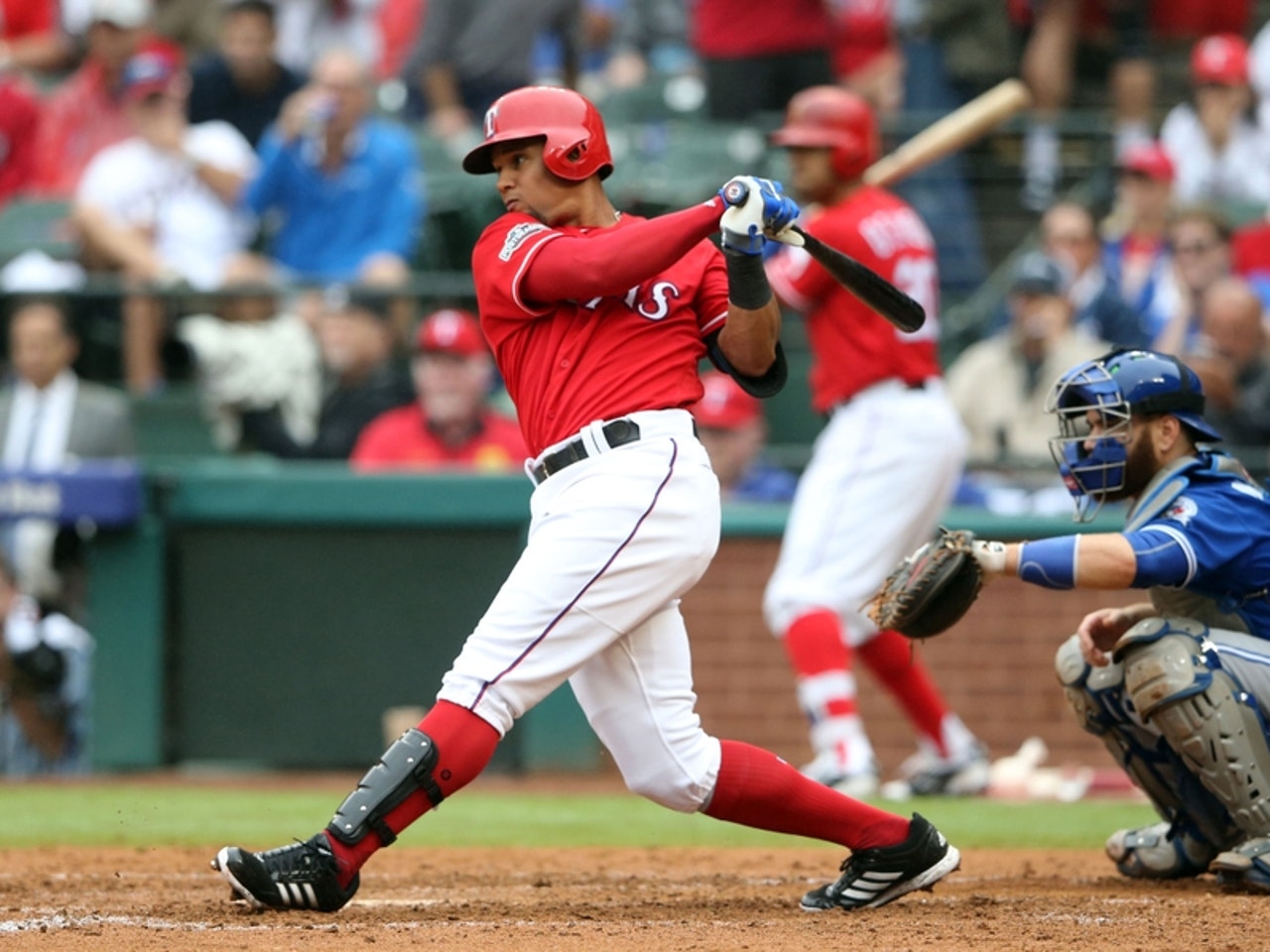 Carlos Gomez homers in first at-bat with Rangers