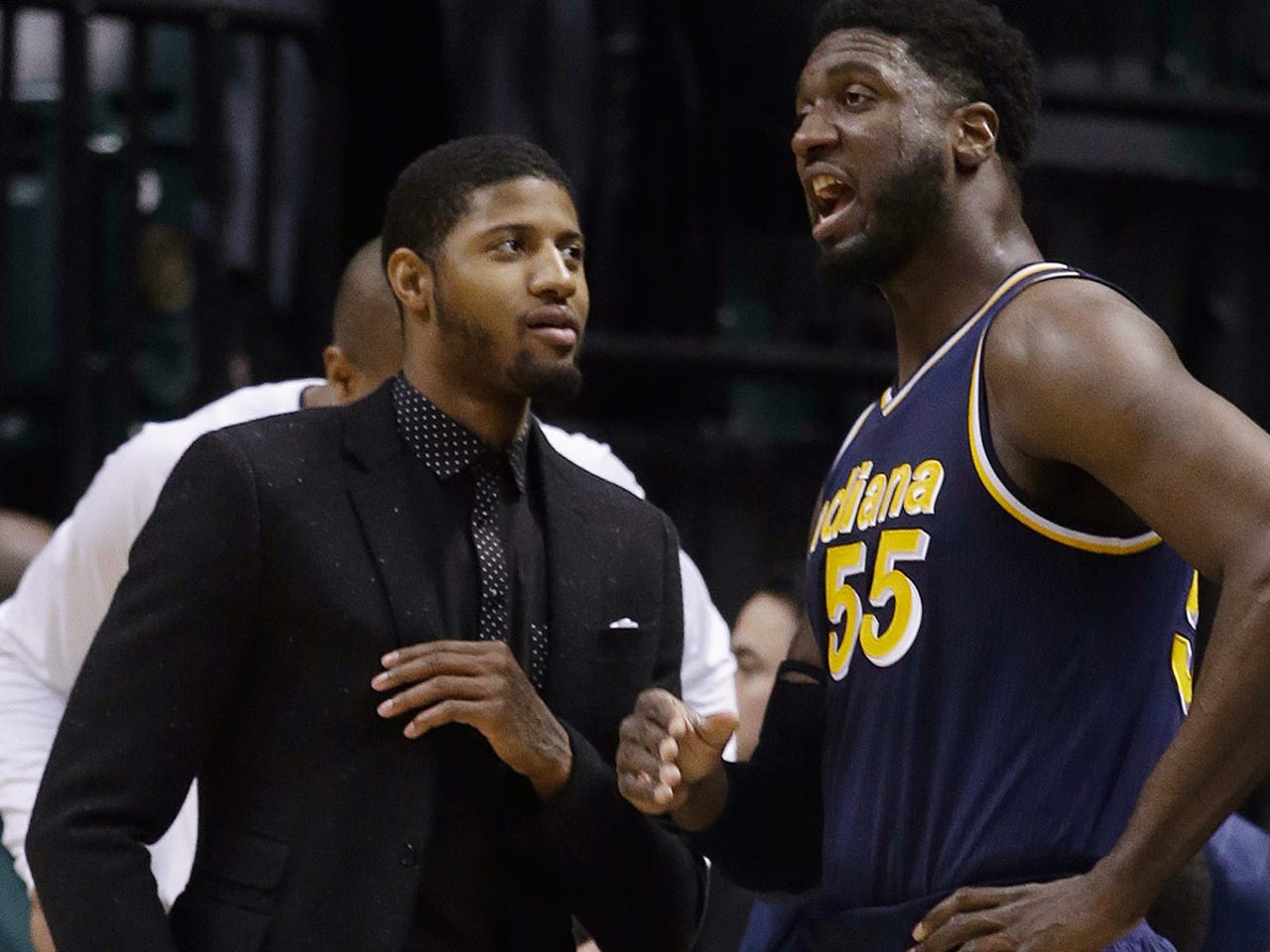 Paul George and Roy Hibbert said goodbye with haircuts in Hibbert's man  cave | FOX Sports