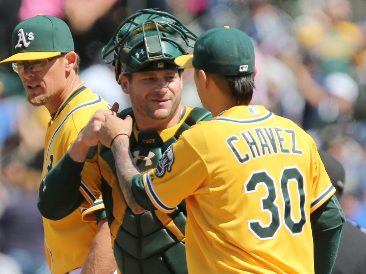 A's were happy to reward dominant Chavez with runs, victory