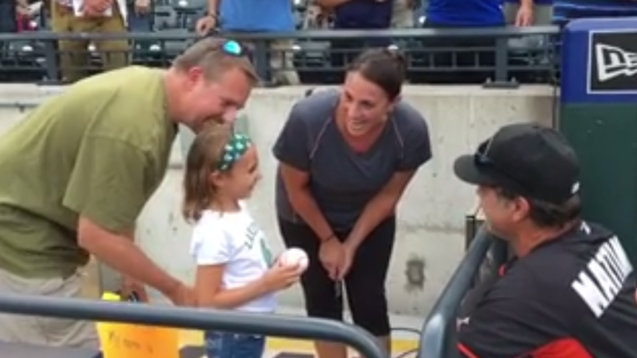 Watch Don Mattingly meet a little girl named after him