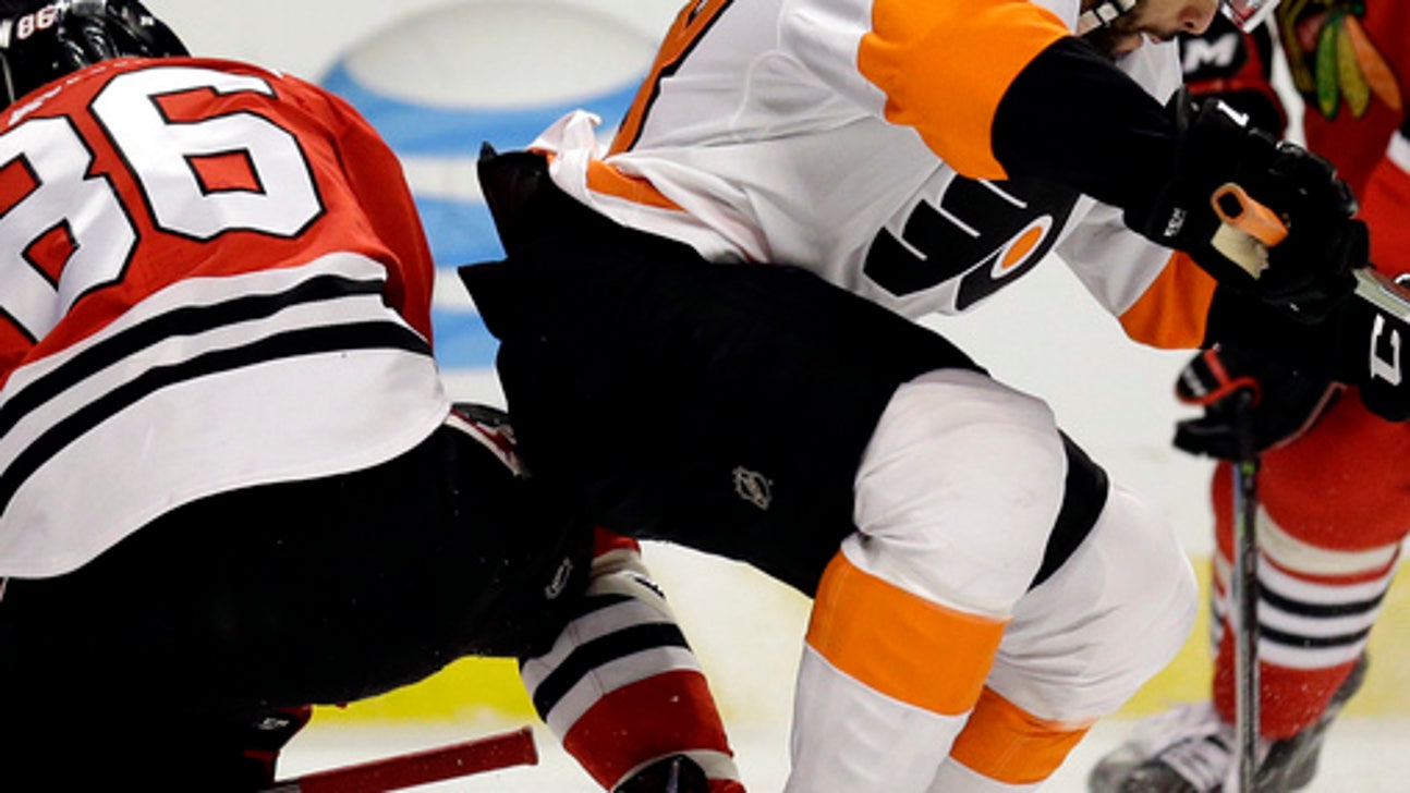 Flyers beat Blackhawks 3-2 to move into playoff position