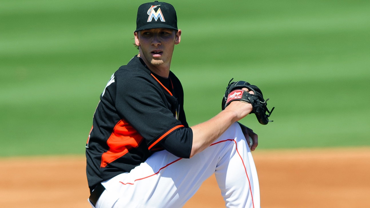 Adam Conley settles into debut during Marlins' loss