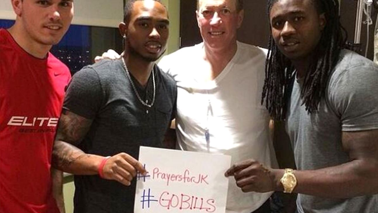 'He's a great man': Watkins visits Bills legend Jim Kelly before first workout