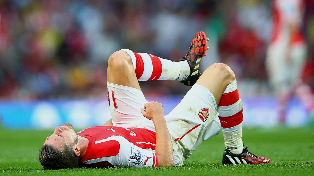 Arsenal midfielder Aaron Ramsey could be out up to six weeks with a hamstring injury