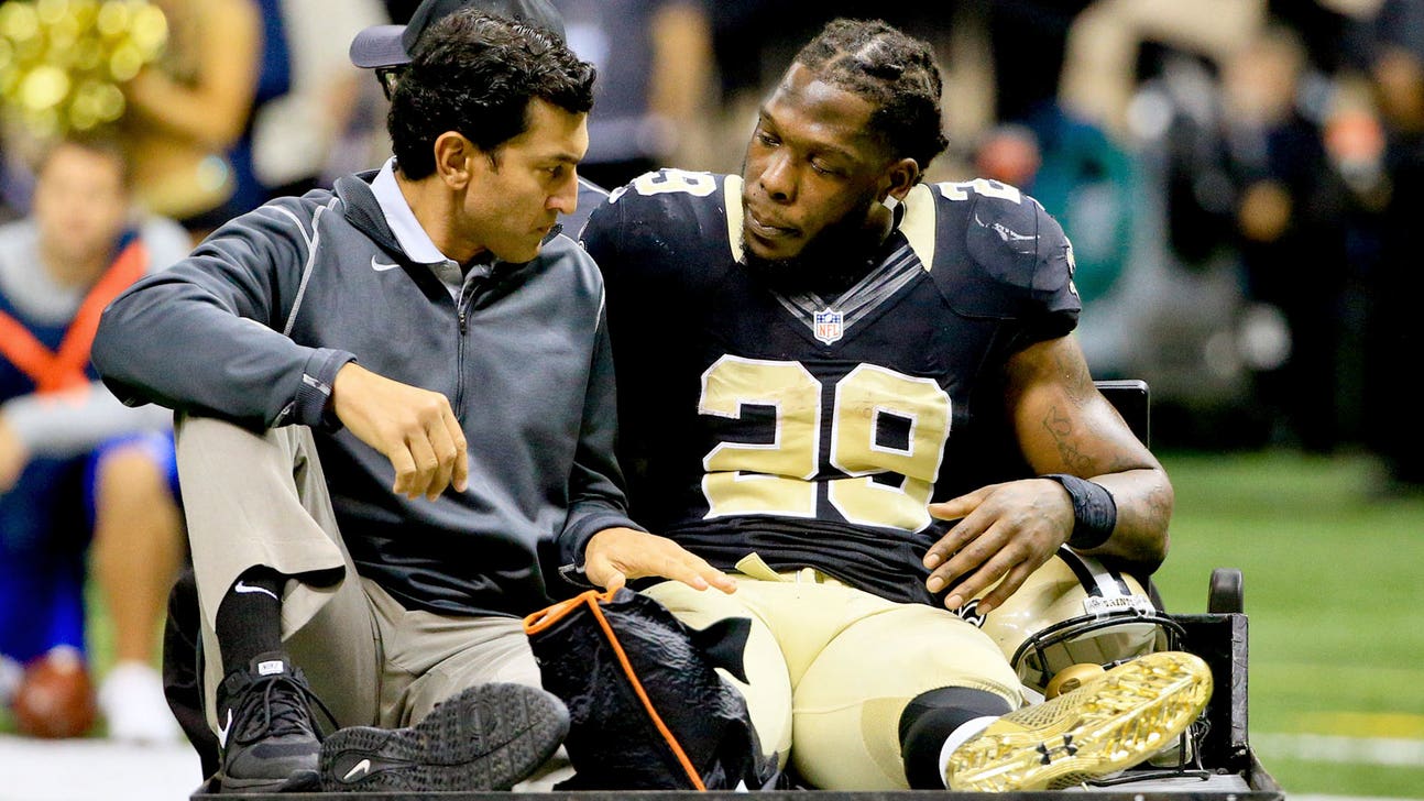 Khiry Robinson shows off rehab progress after gruesome leg fracture