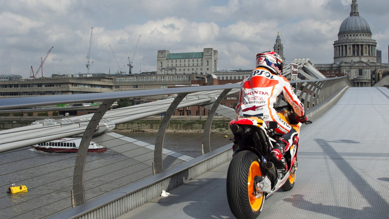 Marquez brings London to a standstill as rides over Millennium Bridge