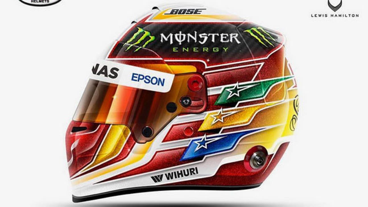 Lewis Hamilton reveals fan-designed helmet for 2017