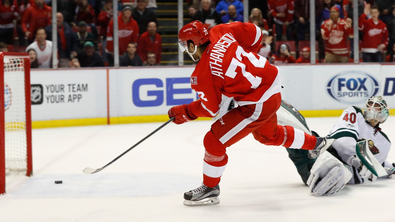 Athanasiou scores in OT to lift Red Wings over Wild 3-2