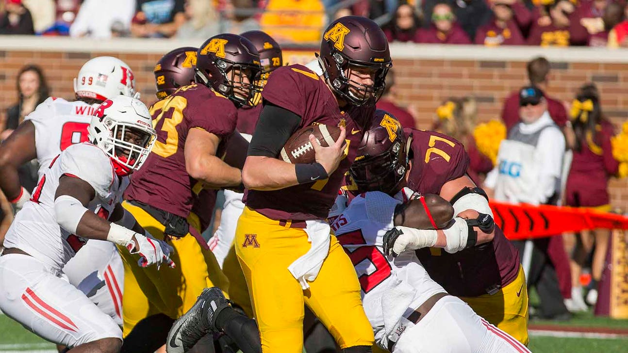 Leidner returns as Gophers edge Rutgers 34-32
