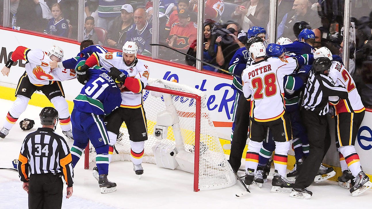 Late Canucks-Flames brawl produces 132 penalty minutes