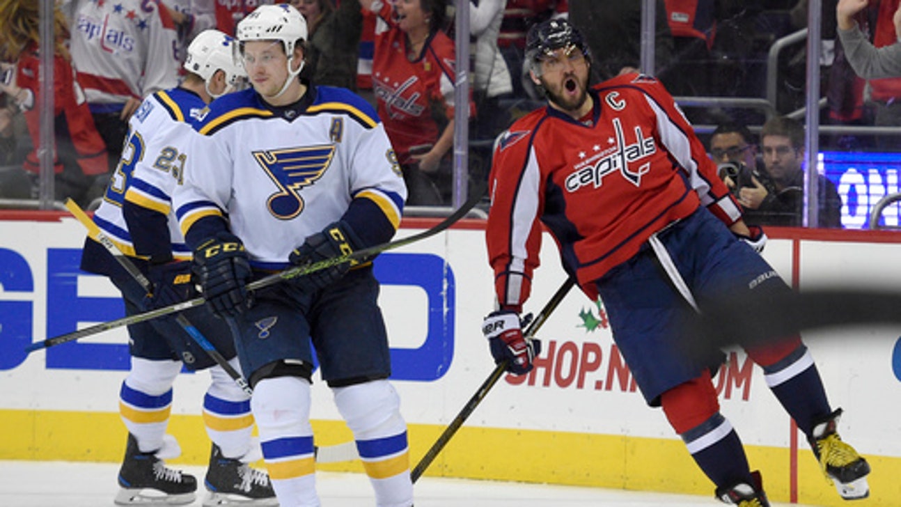 Ovechkin's 16th hat trick sends Caps to 4-3 win over Blues