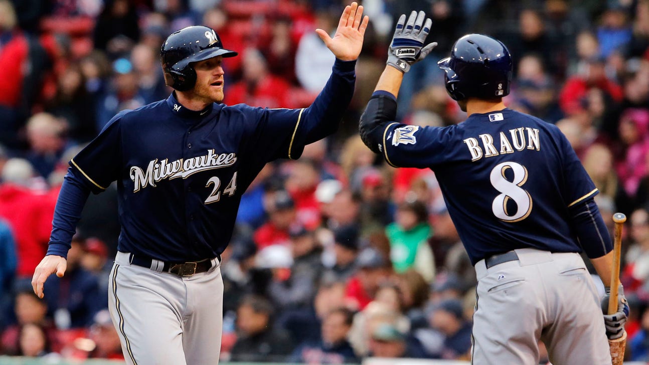 Brewers bust out for four runs in ninth, beat Red Sox 6-2