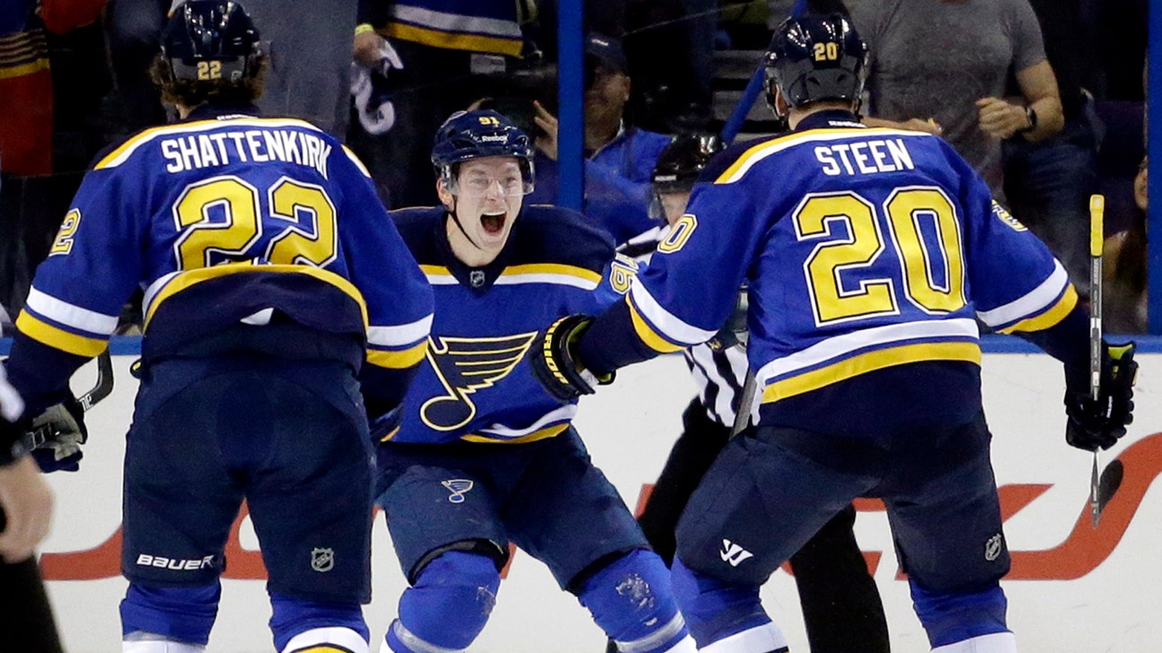 Blues whip Wild 4-1, even series at game apiece